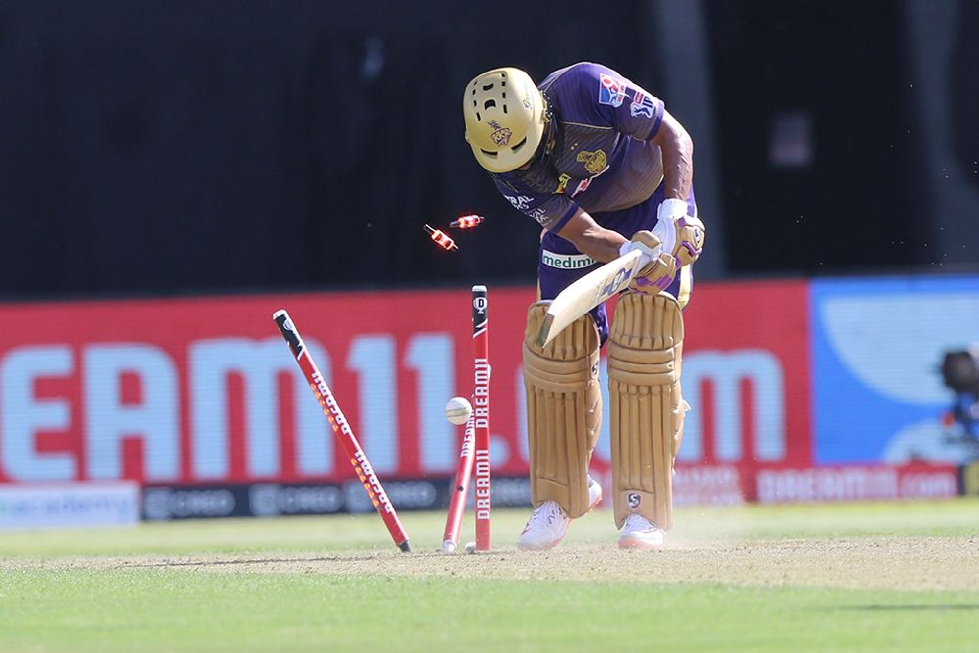 Tripathi's stumps were castled by Nortje