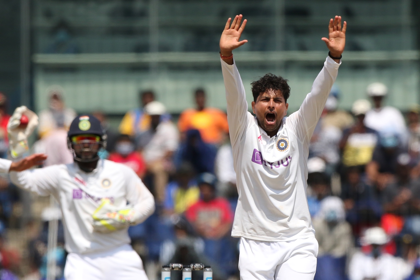 Kuldeep picked up two wickets