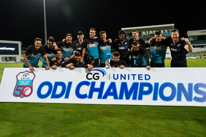 New Zealand are now in the lead in the ICC ODI rankings by just five points despite series win against West Indies