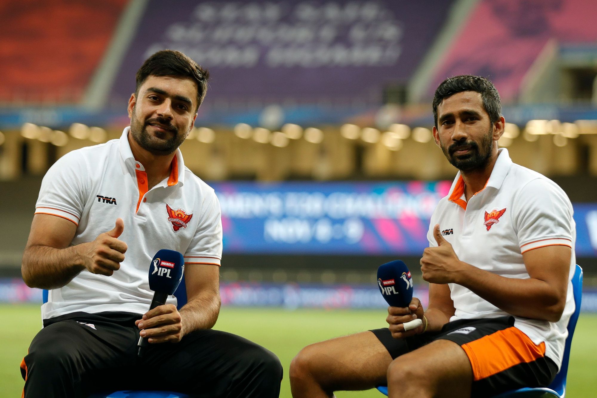 Saha and Rashid Khan performed for SRH against DC