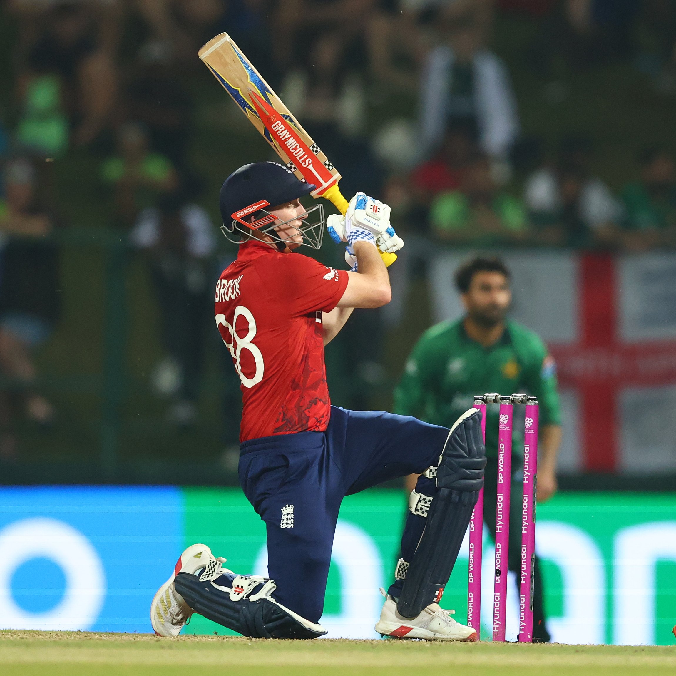 England skipper Harry Brook during his blistering century against Pakistan in the T20 World Cup 2026 Super Eight contest in Pallekele