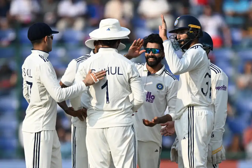 Ravindra Jadeja broke a near-double century stand for India against the West Indies in Delhi on Sunday