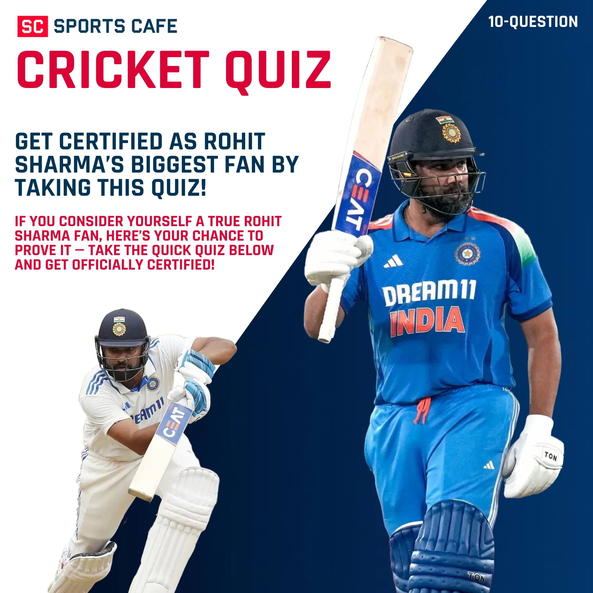 Get Certified as Rohit Sharma’s Biggest Fan by Taking This Quiz | SC Quiz