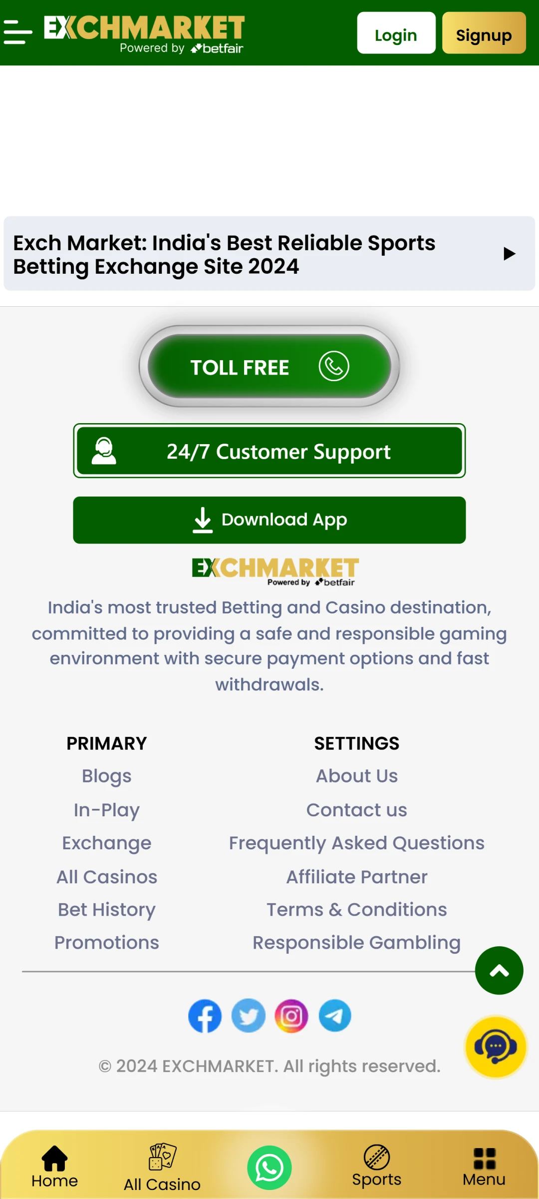Look for the page or section with app downloads.