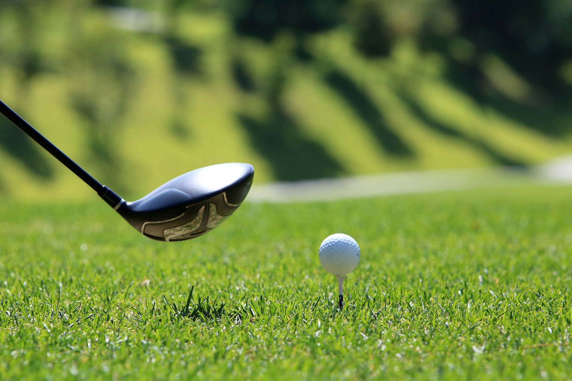 A picture of golf ball and stick.