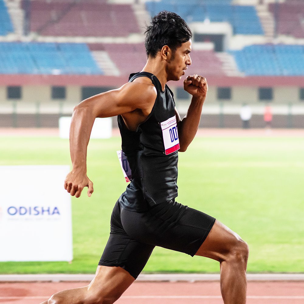 Amlan Borgohain breaks the nation's 100-meter record at All India Inter Railways Athletics Championships