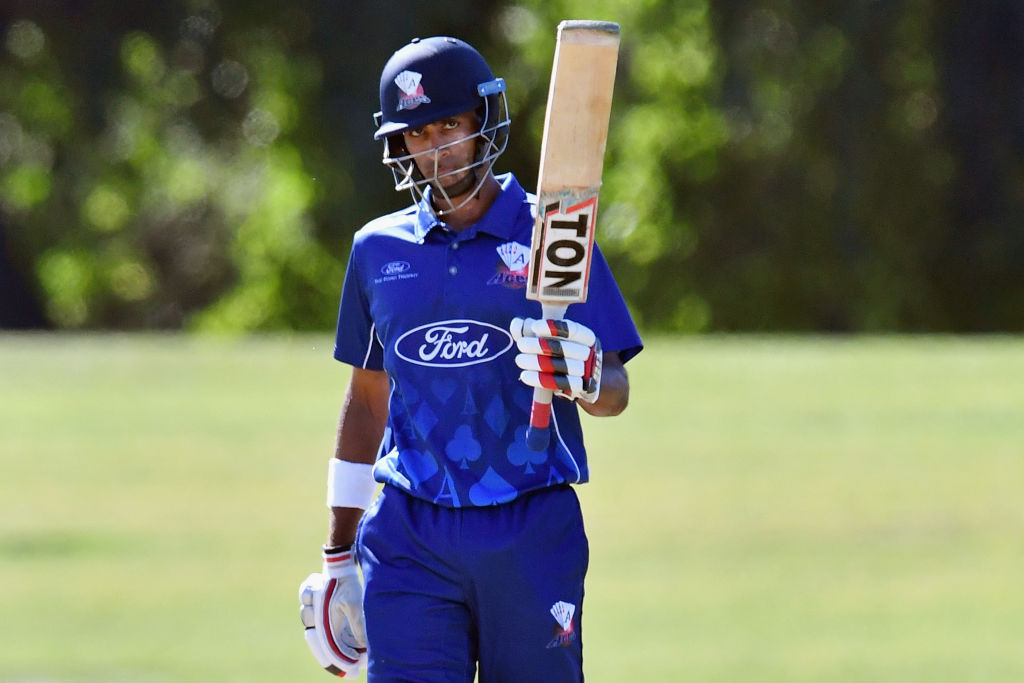 VIDEO | Jeet Raval’s heavy strike goes for six despite hitting bowler Andrew Ellis’ head