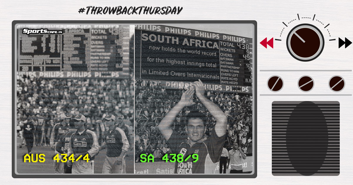 Throwback Thursday | South Africa scale Wanderers and Australia’s ODI world record 434