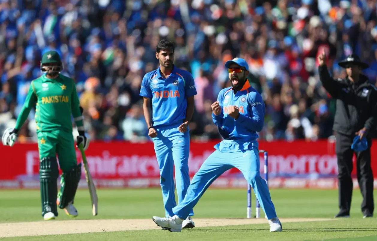 India defeated Pakistan by 124 runs.