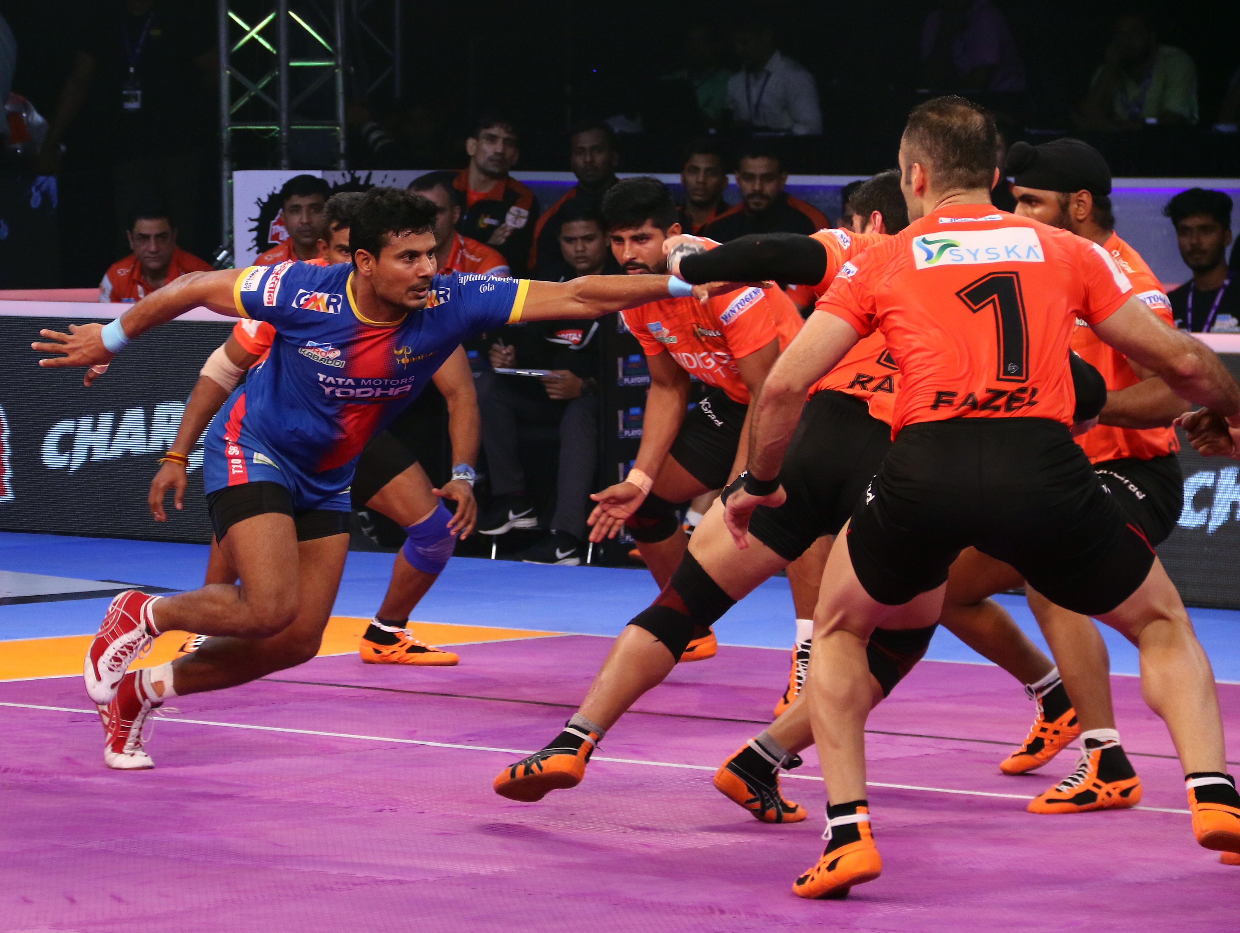 PKL 2018 | UP Yoddha secure Eliminator 3 berth after convincing win over U Mumba