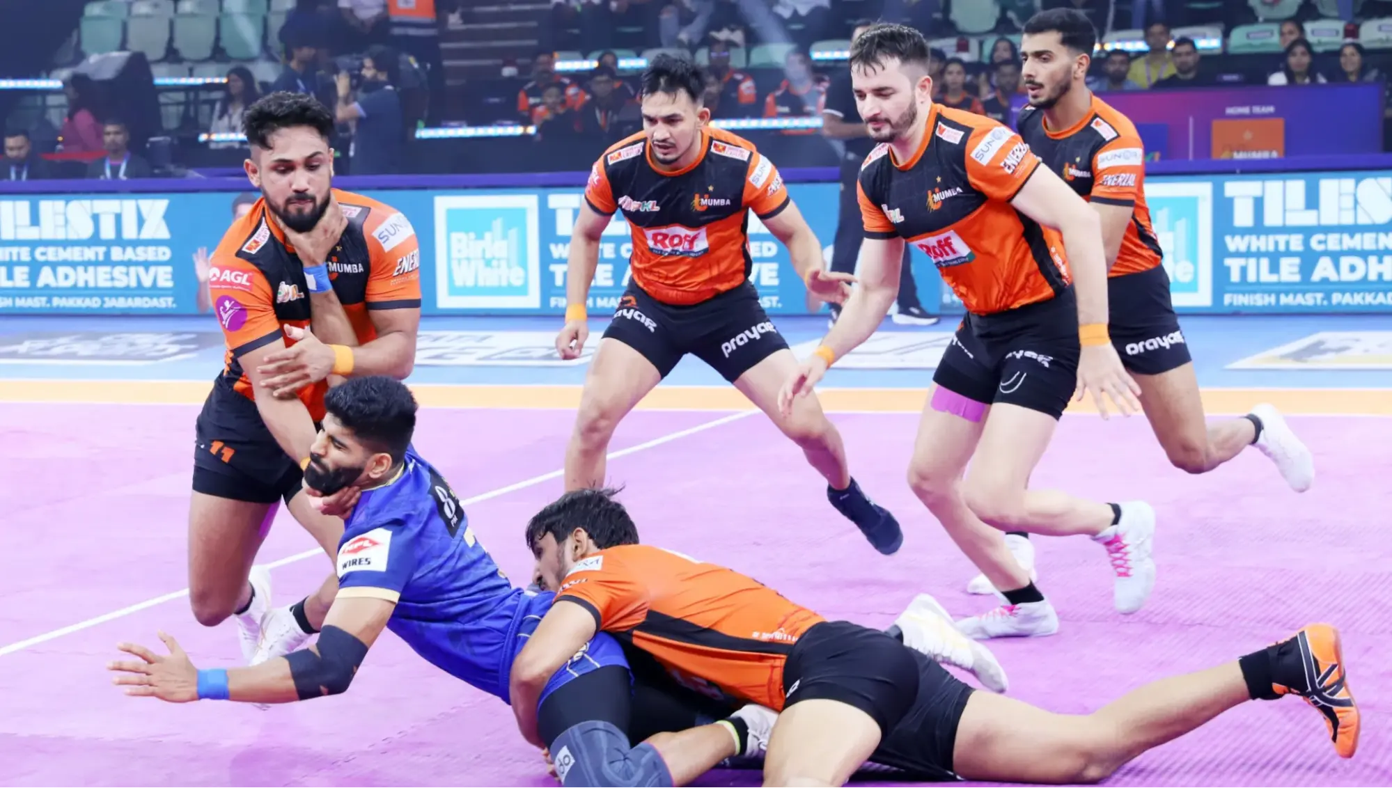 U Mumba Edge Jaipur Pink Panthers 37-36 to Move Up in PKL 12 Standings.