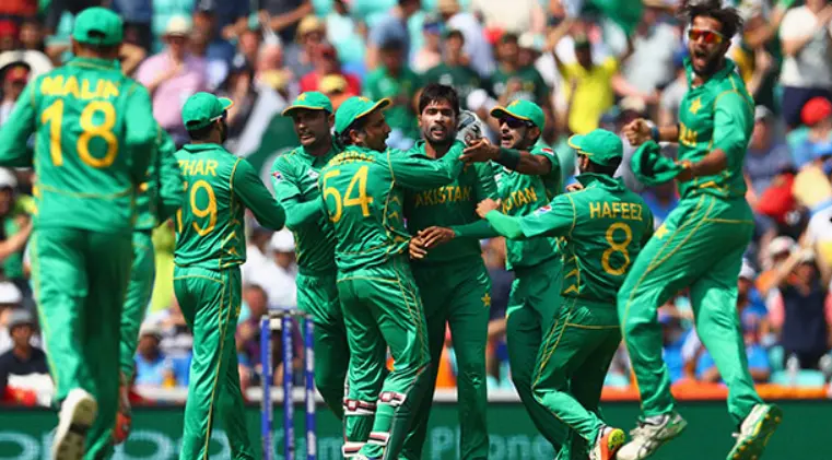 Pakistan Team in the 2017 ICC Champions Trophy.