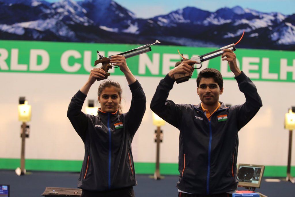 Asian Airgun Championship 2019 | Manu Bhaker and Saurabh Chaudhary win Gold medals