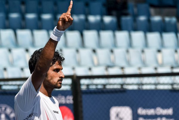 Indian tennis round-up | Saketh Myneni beats top-seed Mikhail Youzhny; Ankita Raina to face Rutuja Bhosale