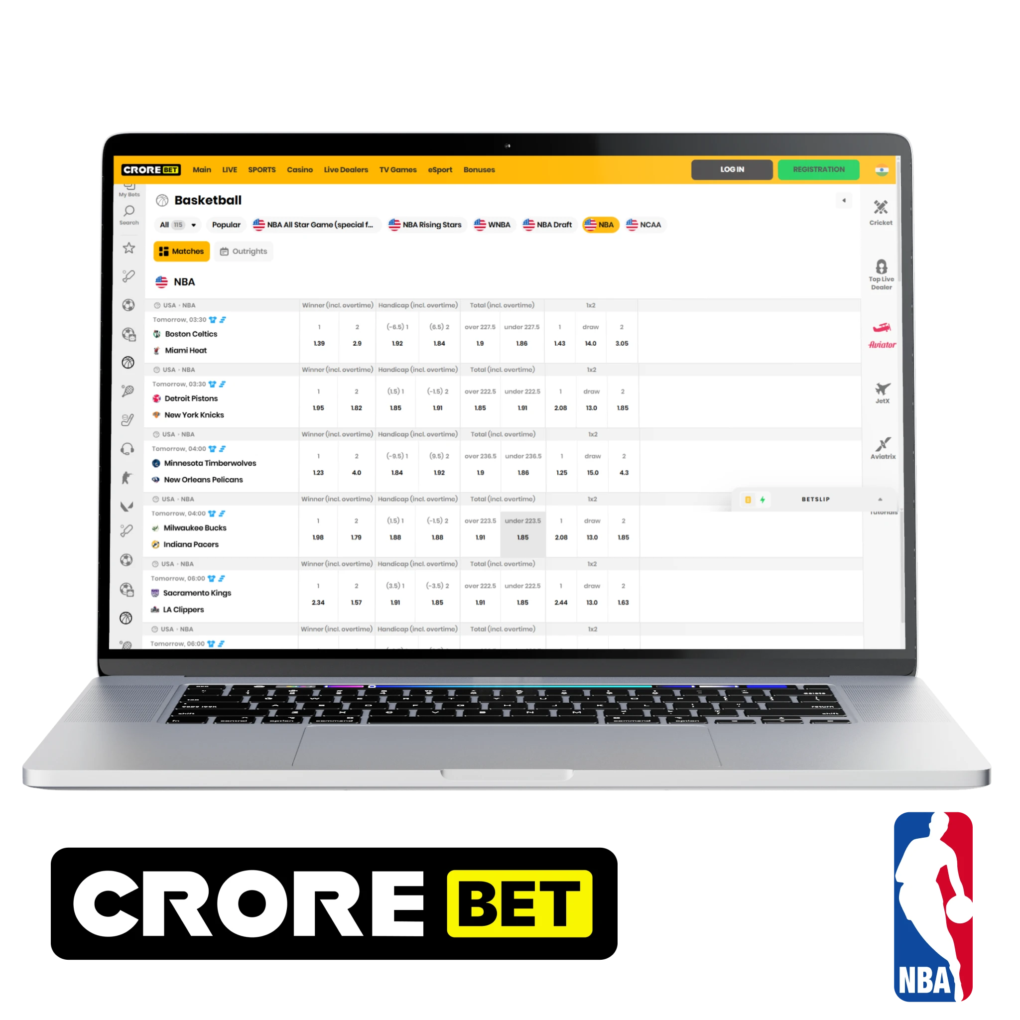 Crorebet - Best Betting Site for NBA Betting.