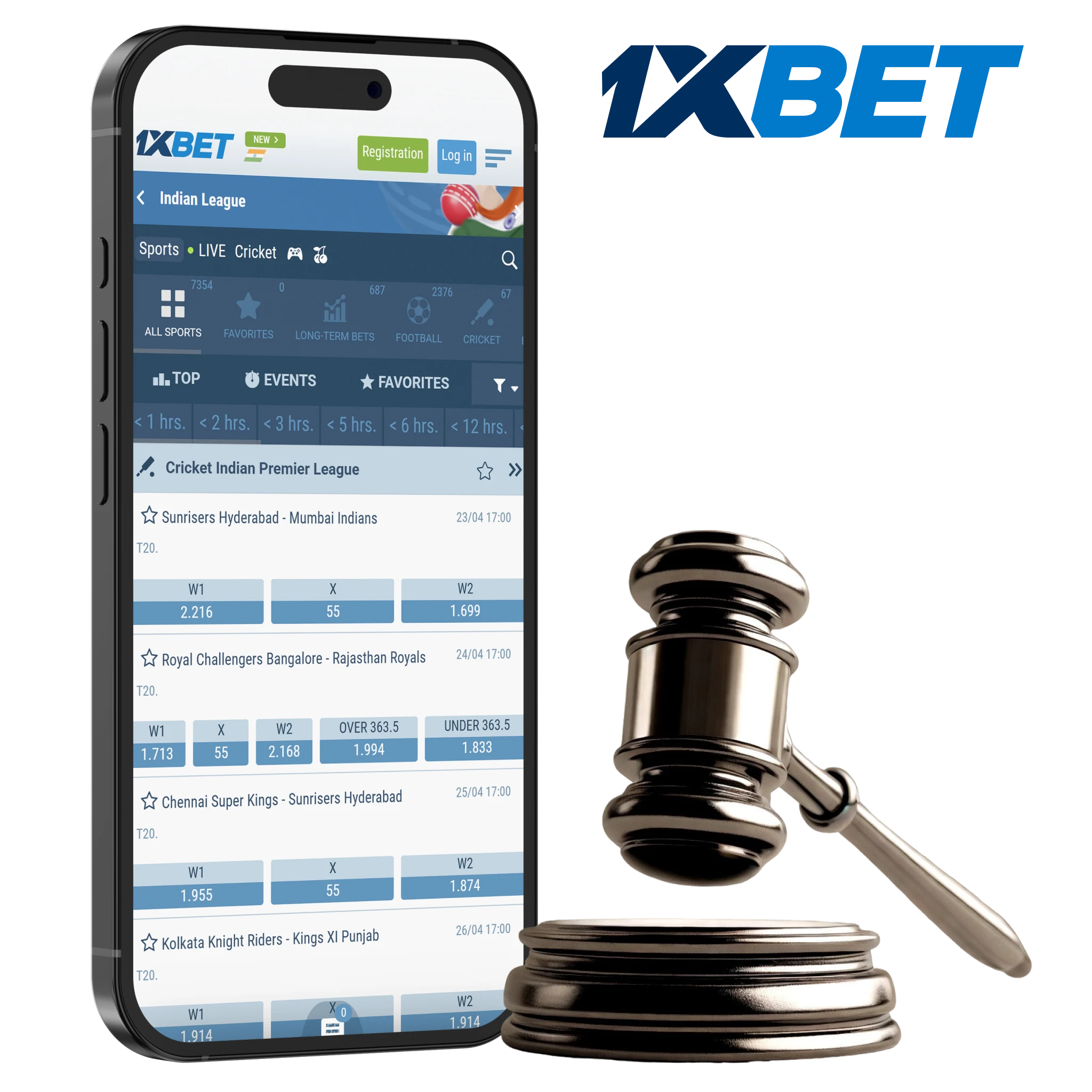 Legal Cricket Betting App - 1xBet.