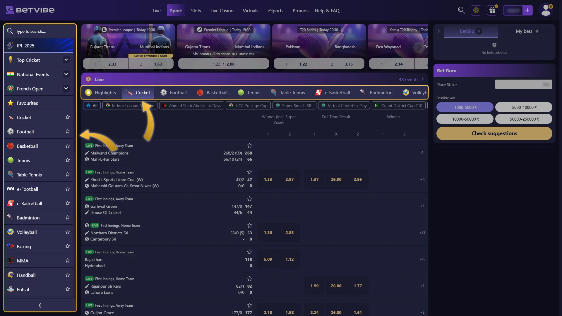 Choose a Sport of Interest.