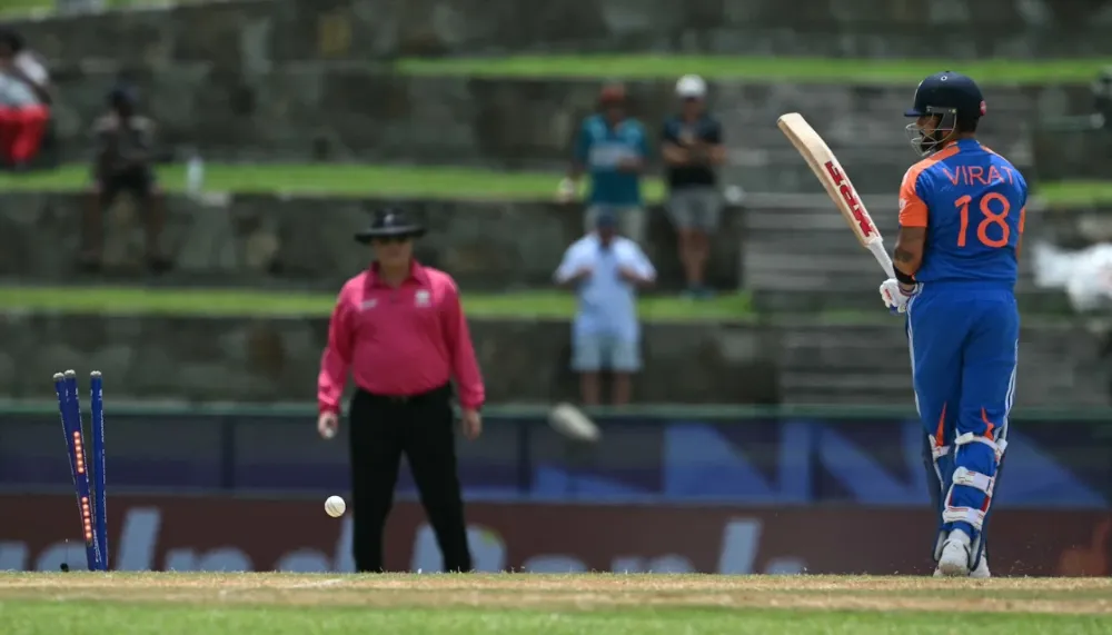 IND vs BAN | Twitter reacts to Tanzim Sakib's furious stare to send off Kohli at Antigua