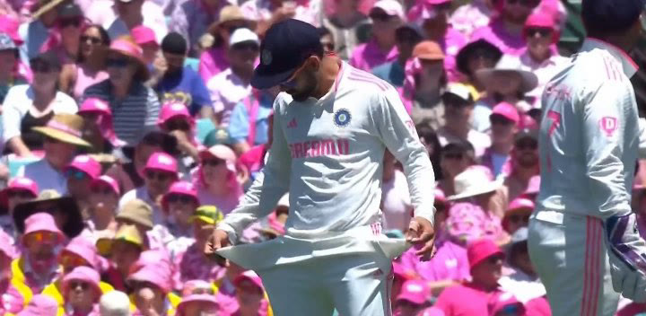 BGT 2024 | Twitter goes wild as Virat Kohli takes a cheeky dig at SCG crowd with sandpaper gate pocket gesture