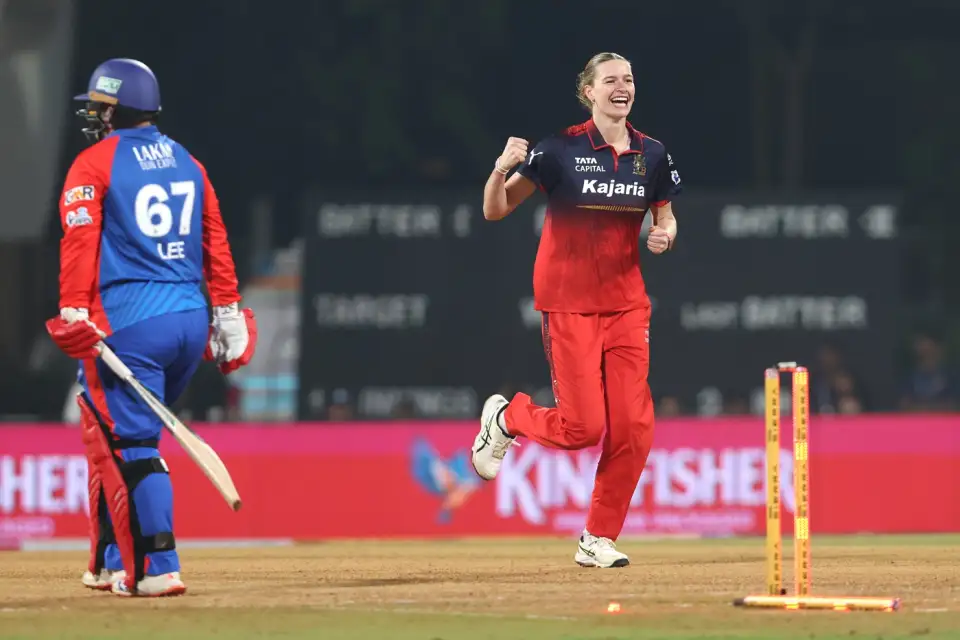 Lauren Bell was ecstatic after bagging two wickets in her first for RCB's encounter against DC in the WPL in Navi Mumbai on Saturday