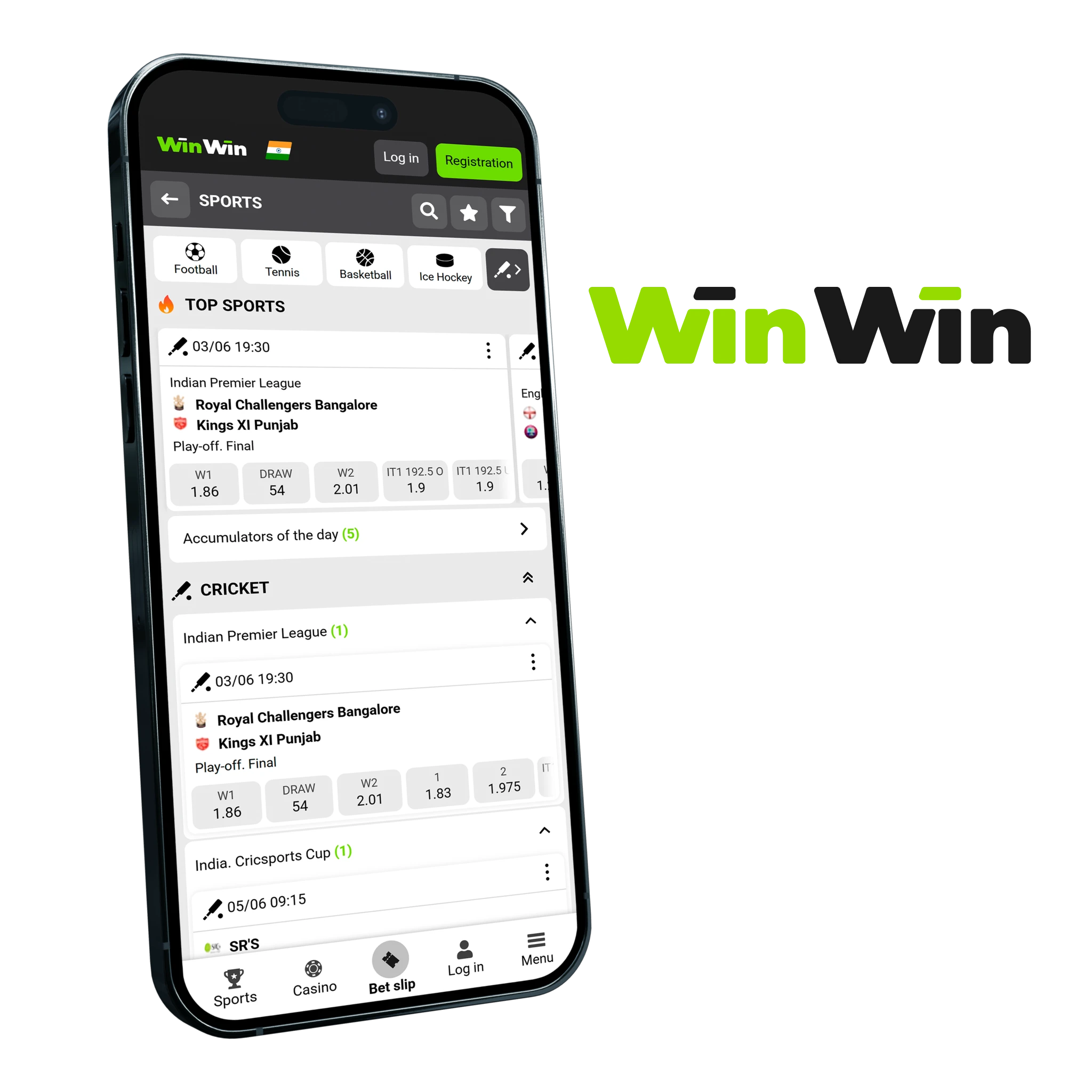 WinWin cricket betting app allows watch live streams in HD.