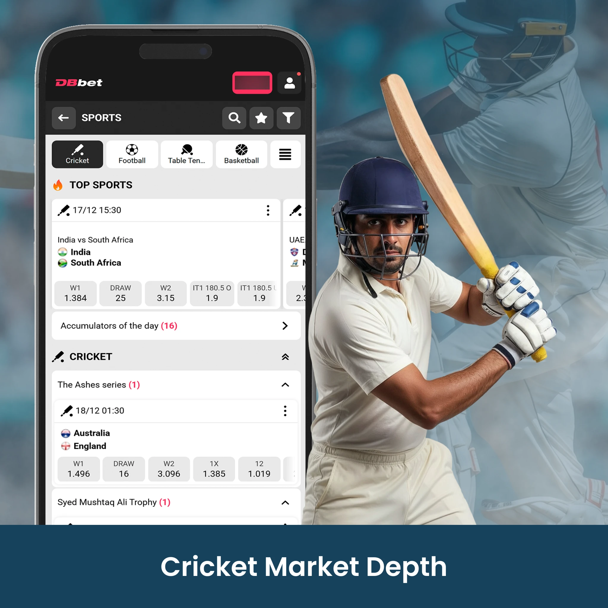 Cricket sits at the centre of betting in India, so the number of markets and their update speed matter on iPhone.