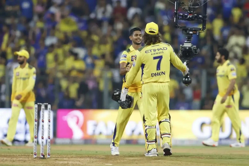 Chennai Super Kings went against Mumbai Indians at the Wankhede Stadium at the Tamil New Year in 2024.