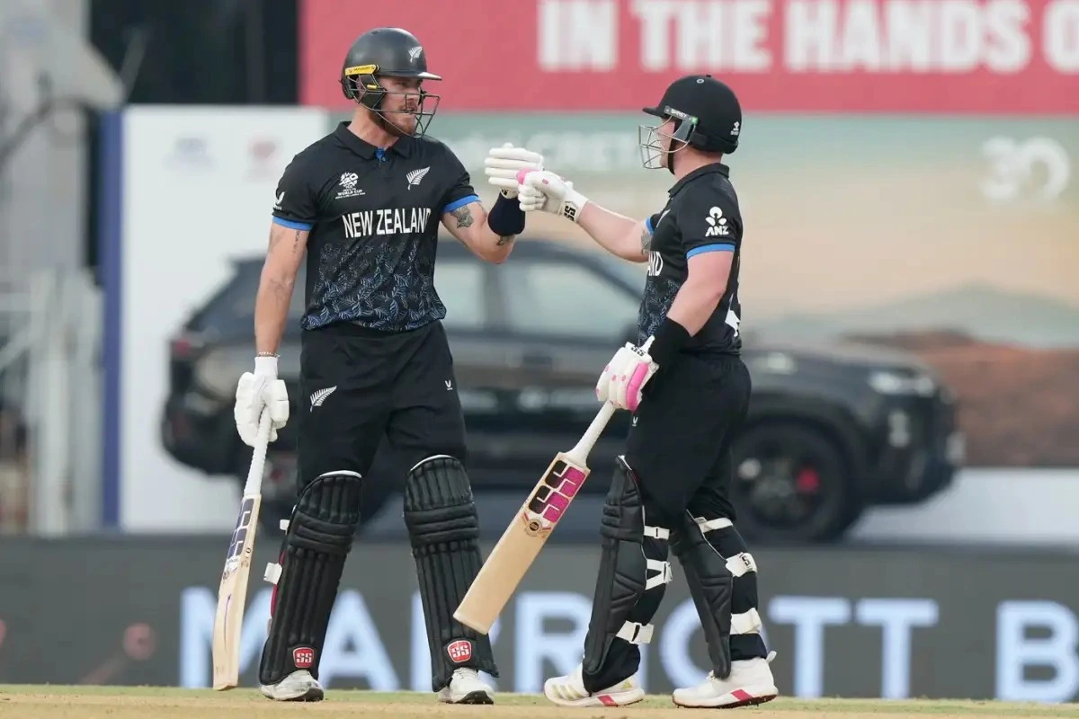 The team of New Zealand on the T20 World Cup Super Eight stages.