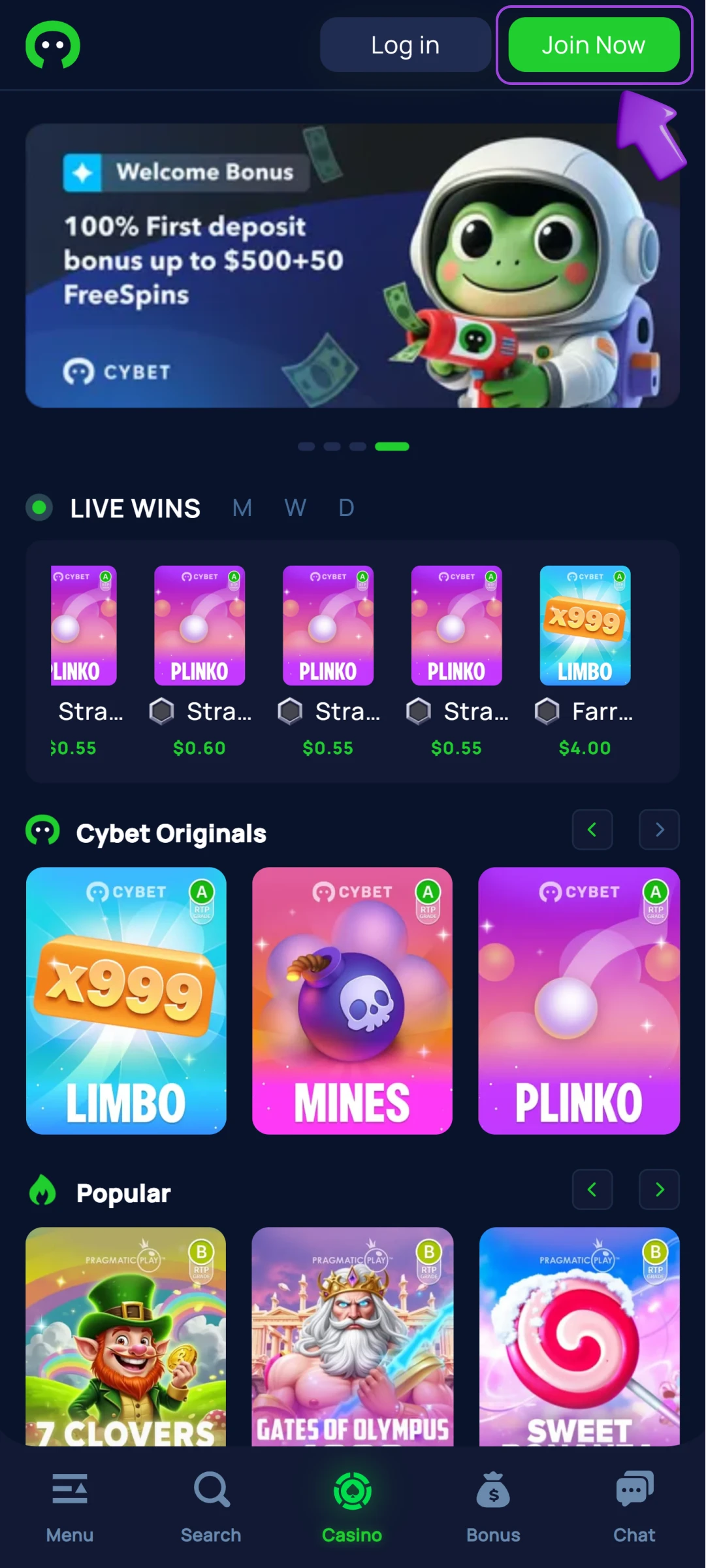 Go to official Cybet website.