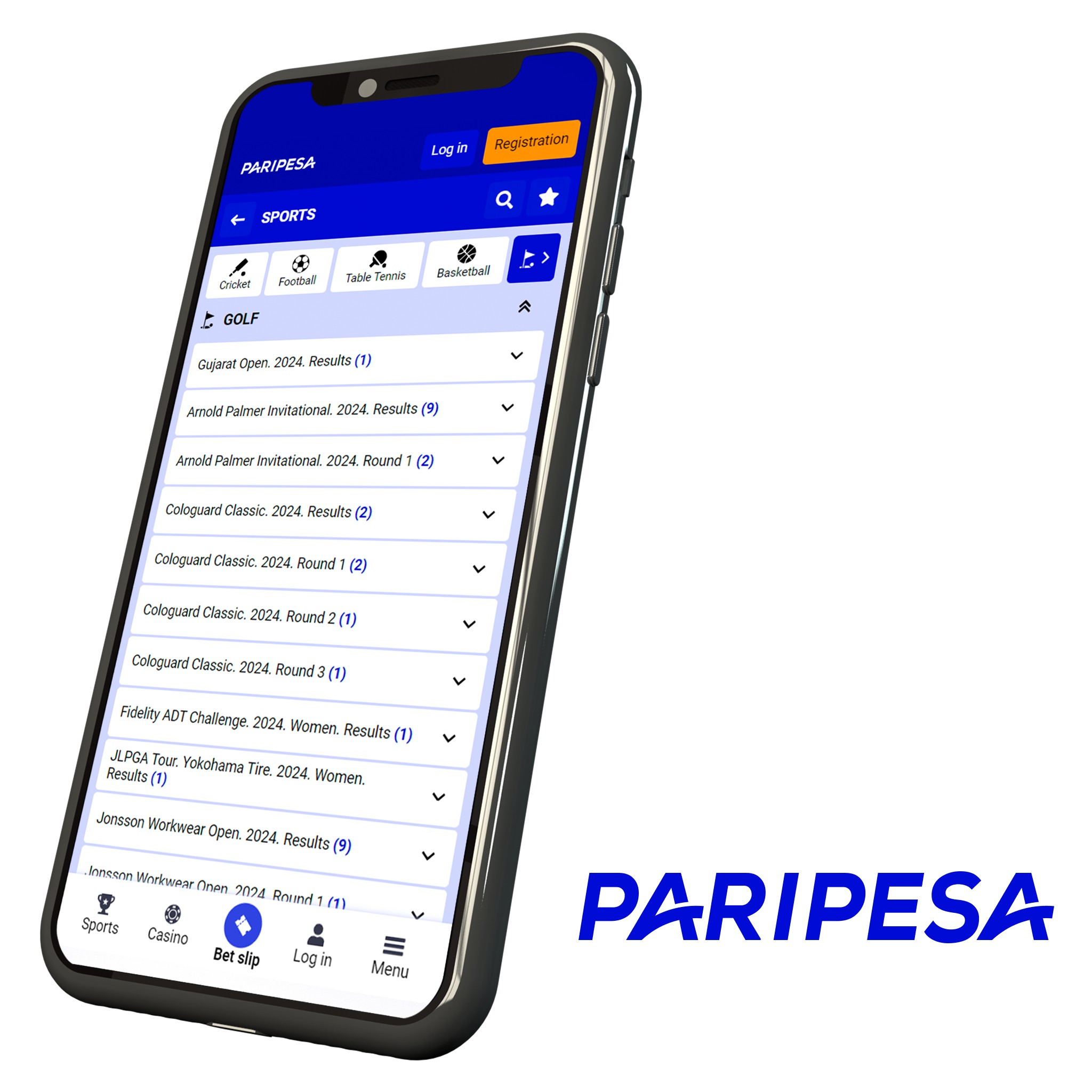 The Paripesa mobile app is a must download on your device if you want to bet on golf and win big.