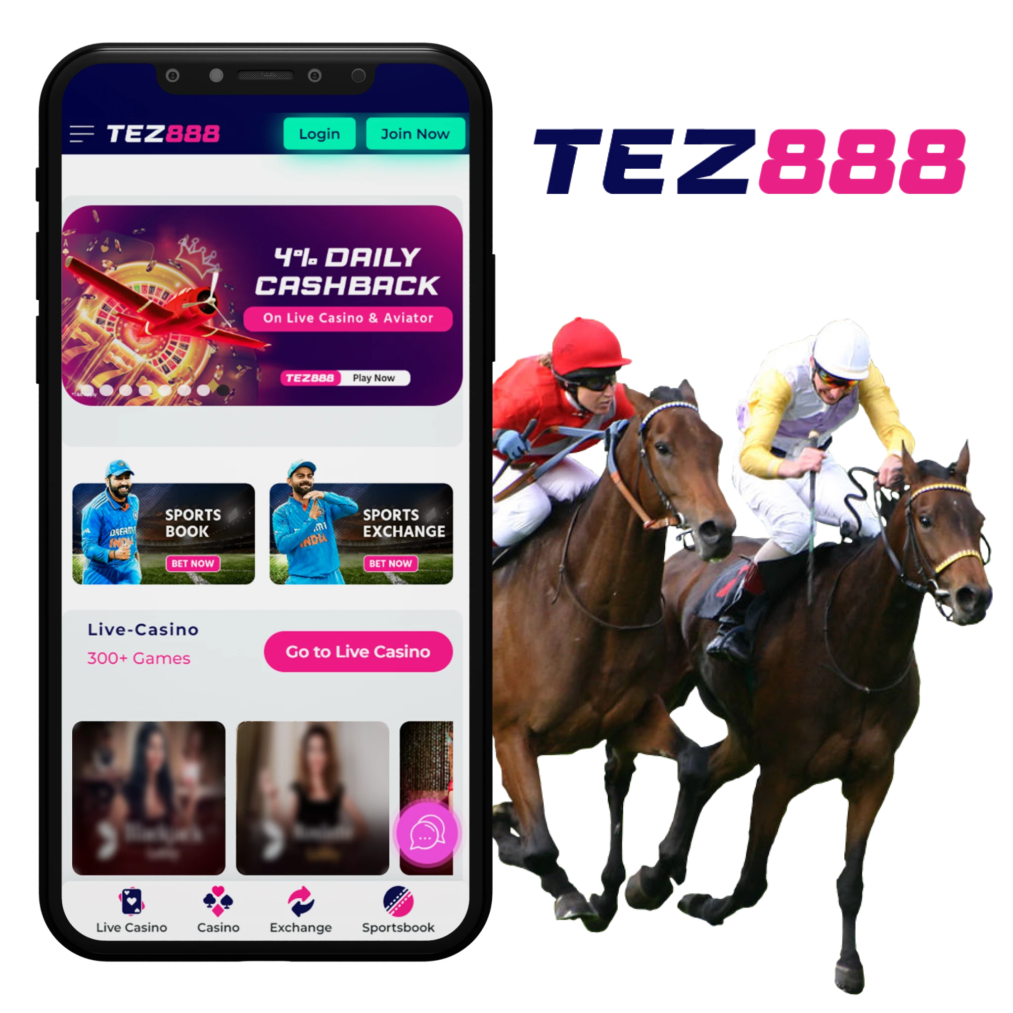 The Tez888 app offers a wonderful platform for horse racing betting with plenty of options.