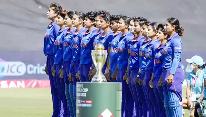 India Women at the 2022 World Cup final against Australia.