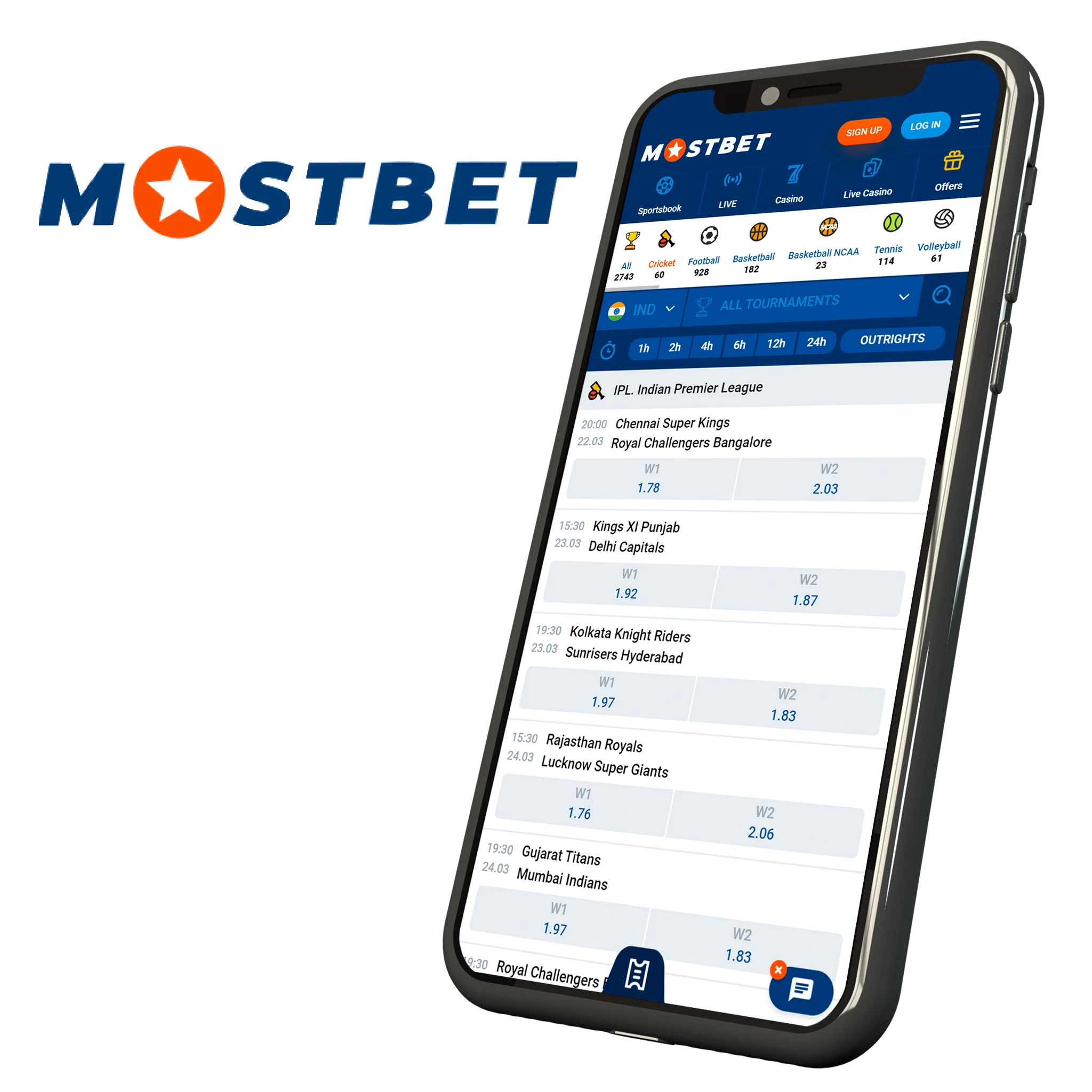 Mostbet mobile app is the best choice for those who are ready to bet on the IPL every day and win big.