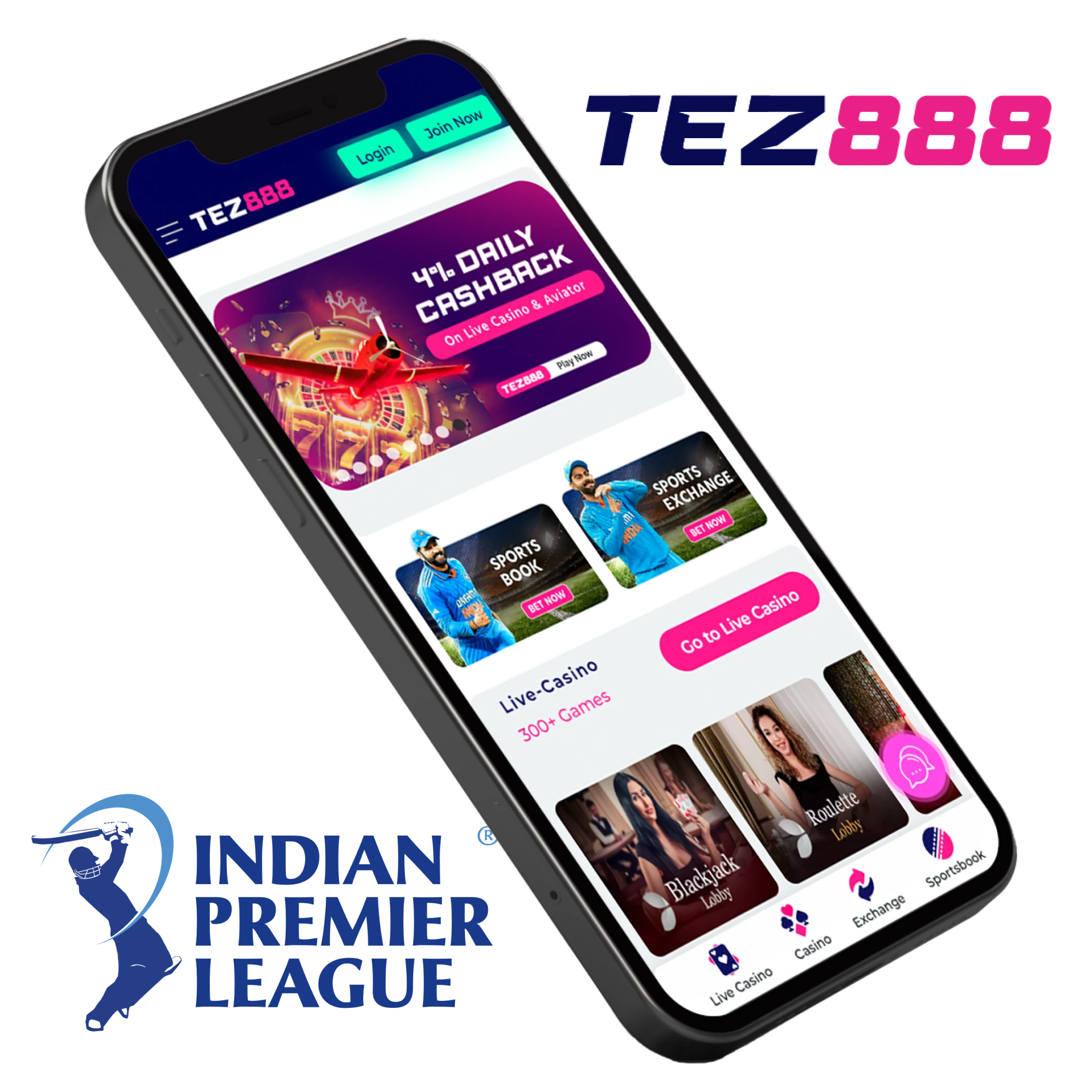 The Tez888 mobile app offers you unique markets and bet types in relation to the IPL.