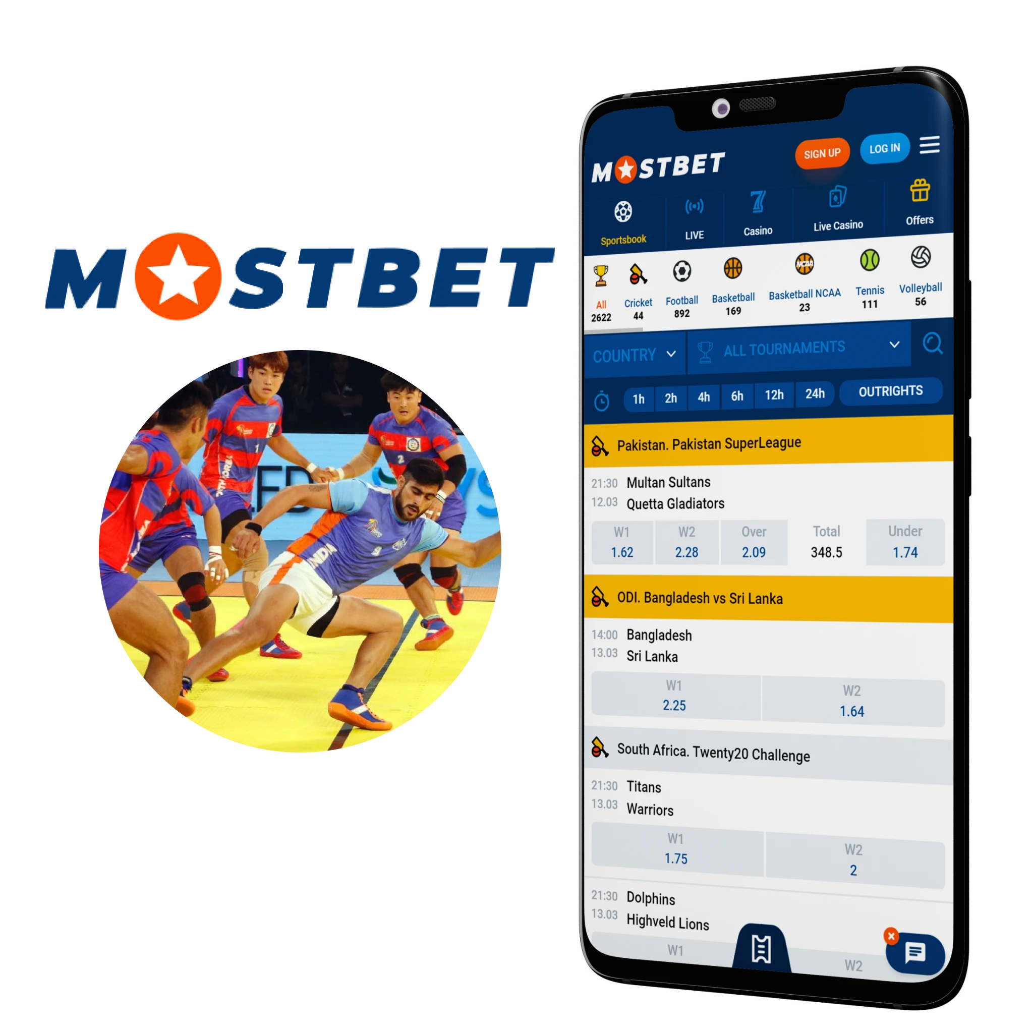 The Mostbet app offers a great platform for kabaddi betting with easy-to-use features.