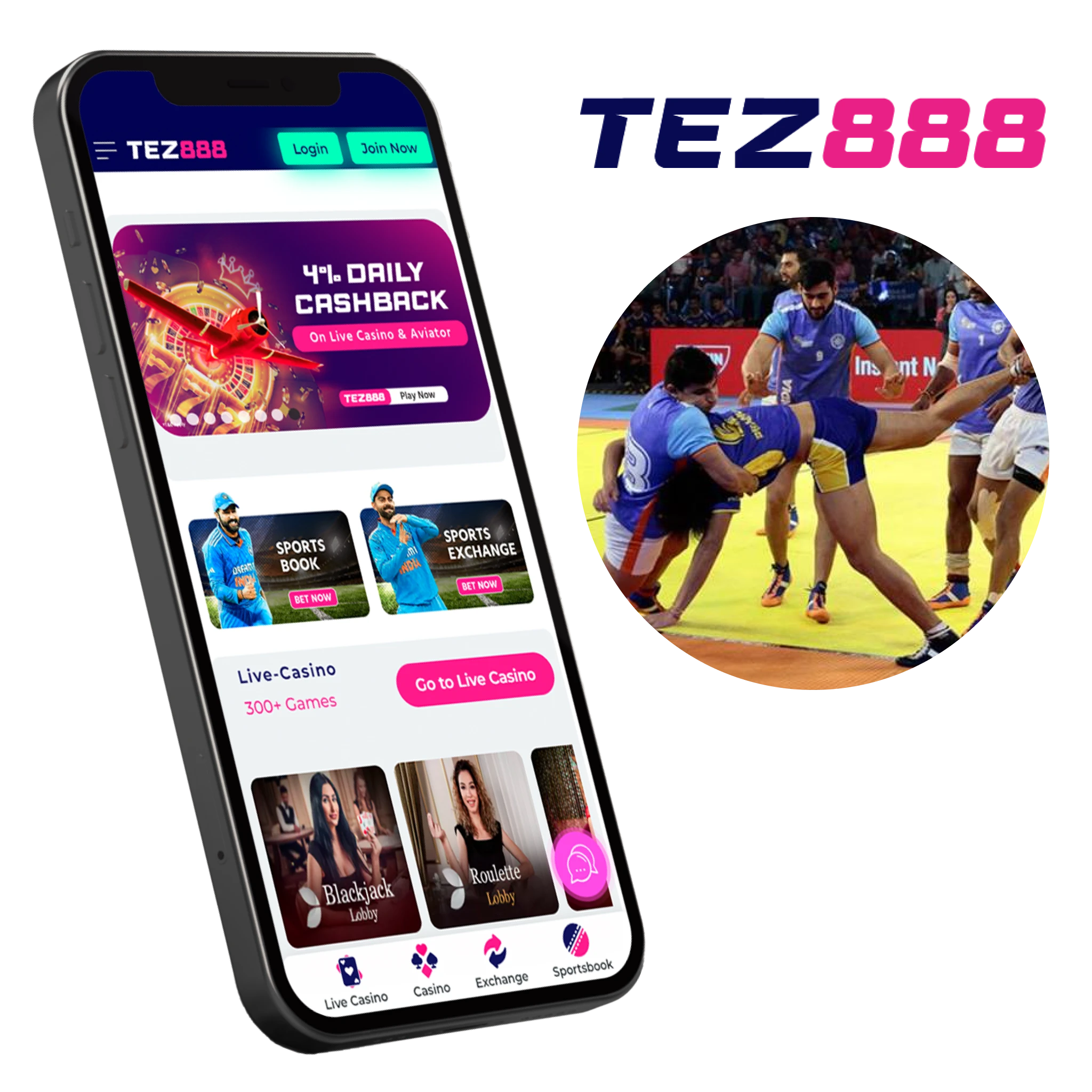 The Tez888 app provides a reliable platform for kabaddi betting.