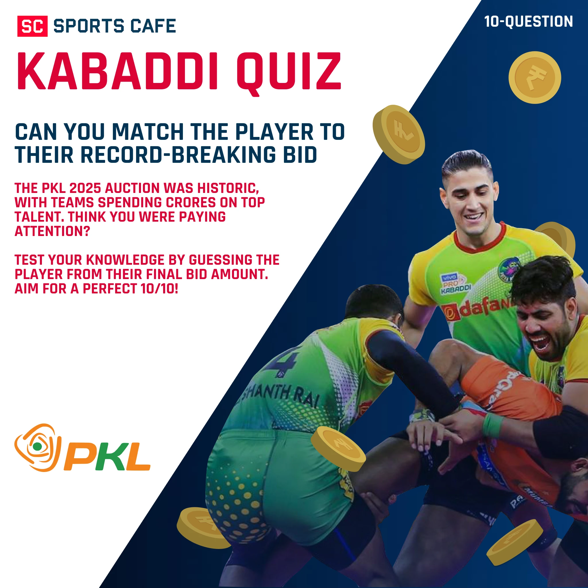 PKL 2025 Auction Quiz: Guess the Kabaddi Player by Their Bid Amount
