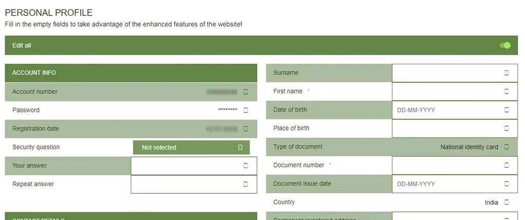 Verify your account by verifying your identity.