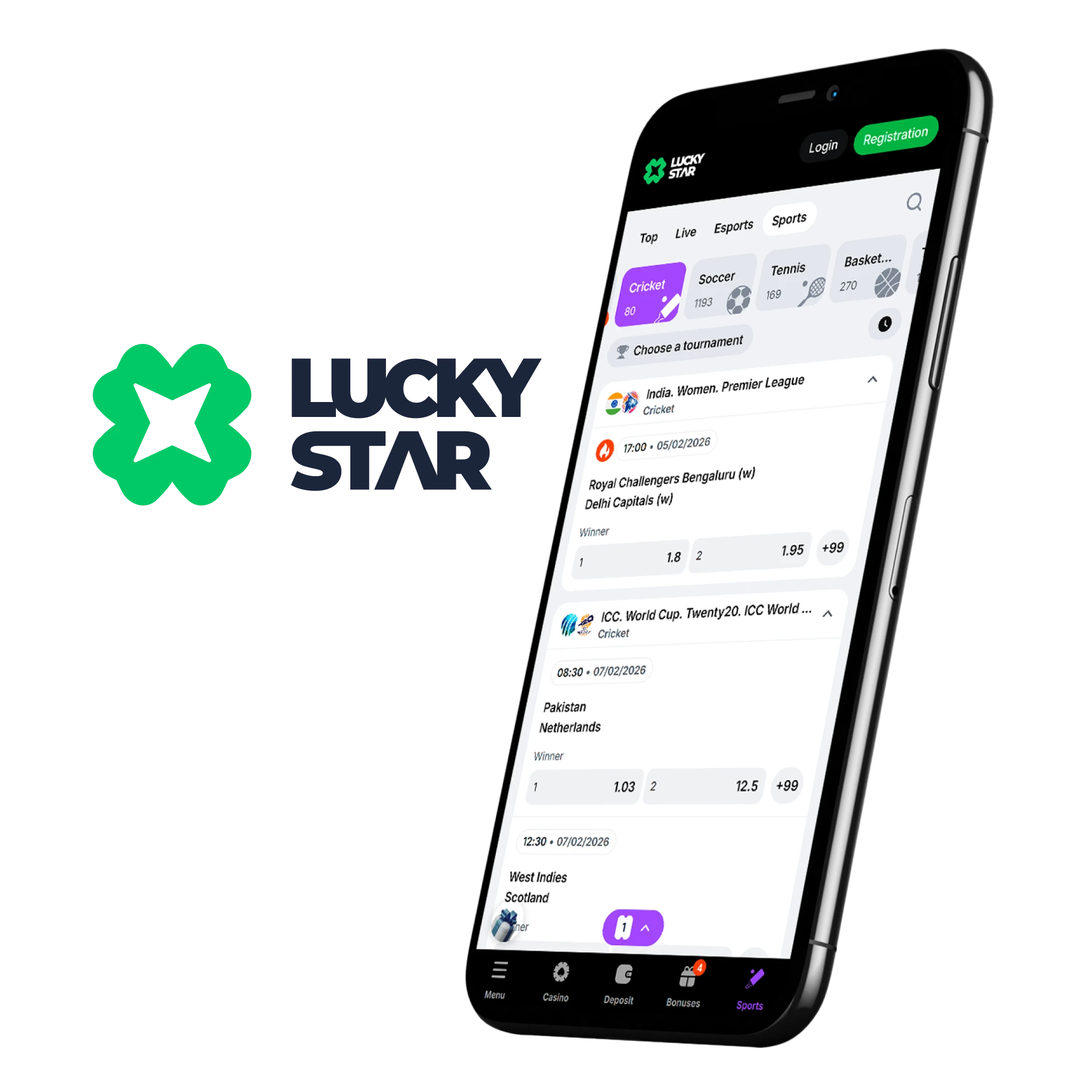 Lucky Star - Best for Casino and Cricket in One App.