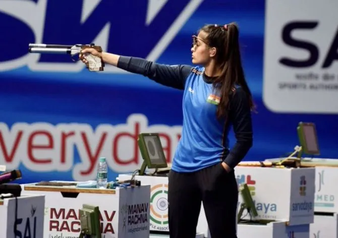 Asian Airgun Championship in 2022 | Manu Bhaker and Rhythm Sangwan win gold in 10m air pistol event 