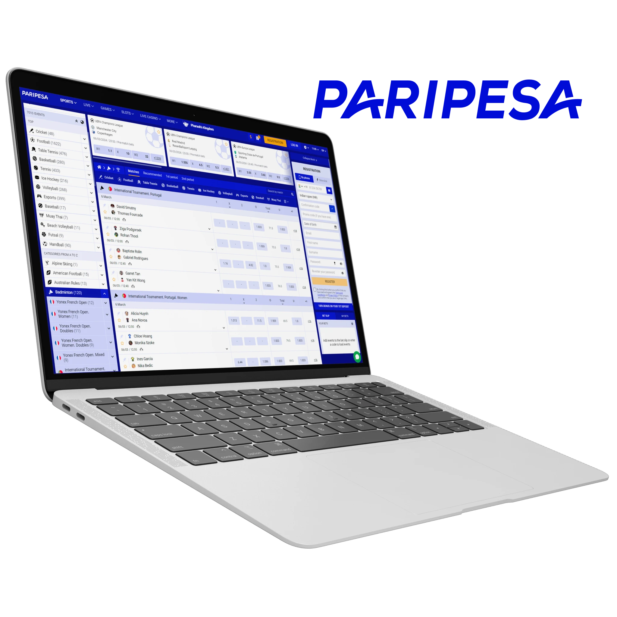 Paripesa will be able to fulfill any of your badminton betting needs.