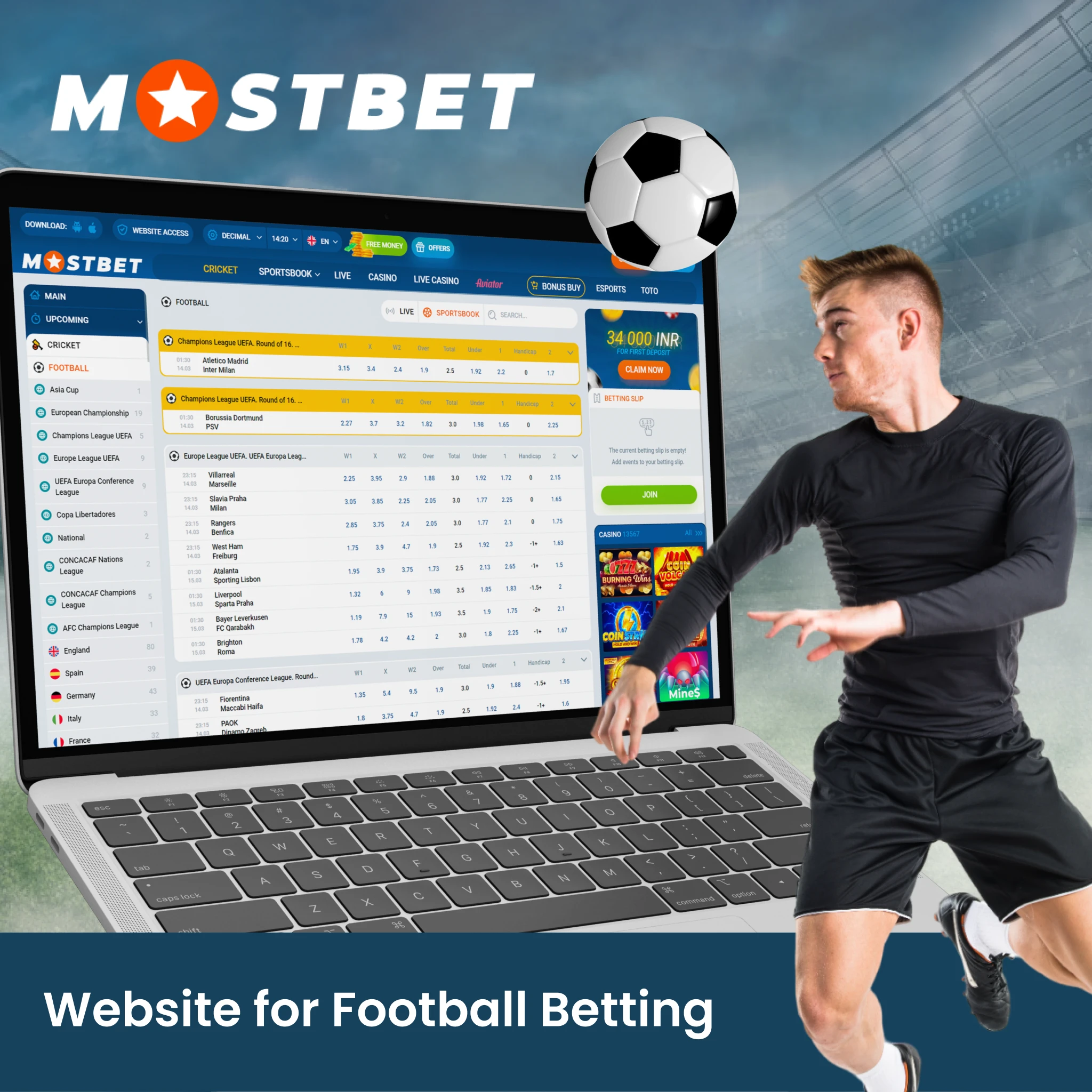 Mostbet offers a comprehensive football betting platform with numerous options for all types of bettors.