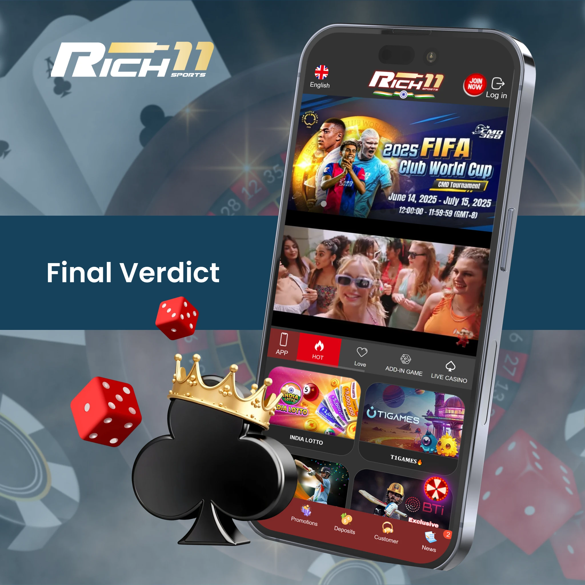 Final Verdict about Rich11 Casino.