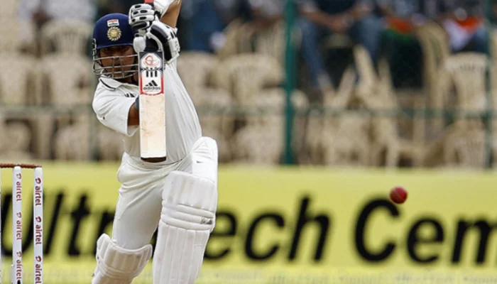 Sachin Tendulkar’s straight drive in a Test Match.