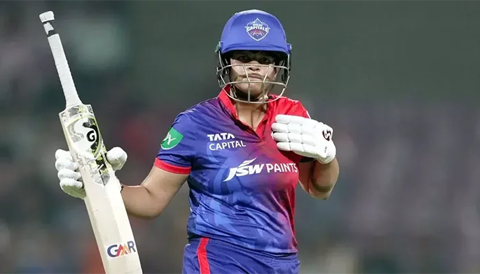 Shafali Verma after scoring a half-century for Delhi Capitals.