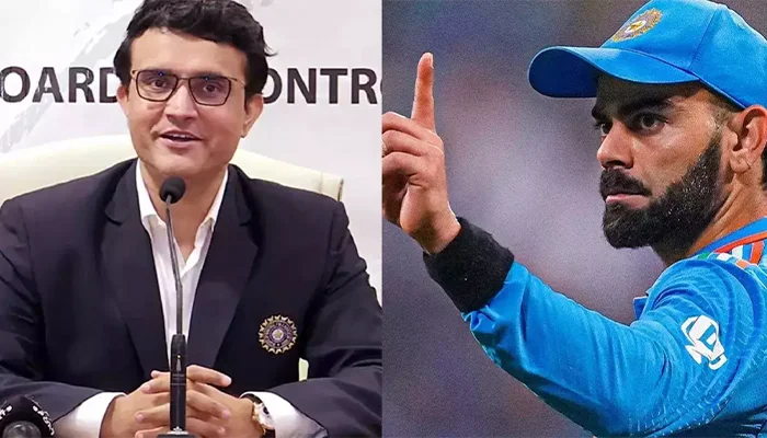 Sourav Ganguly and Virat Kohli in a frame.