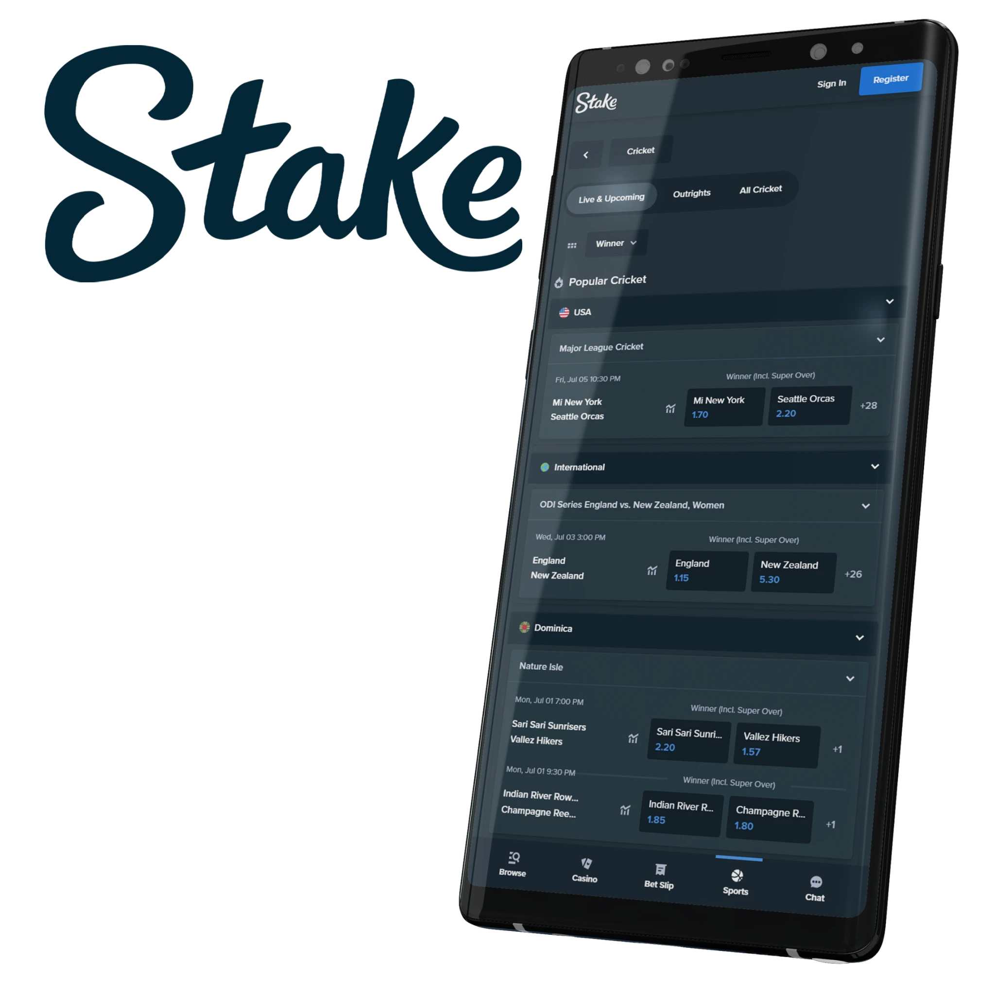 Stake has the best mobile version of website.