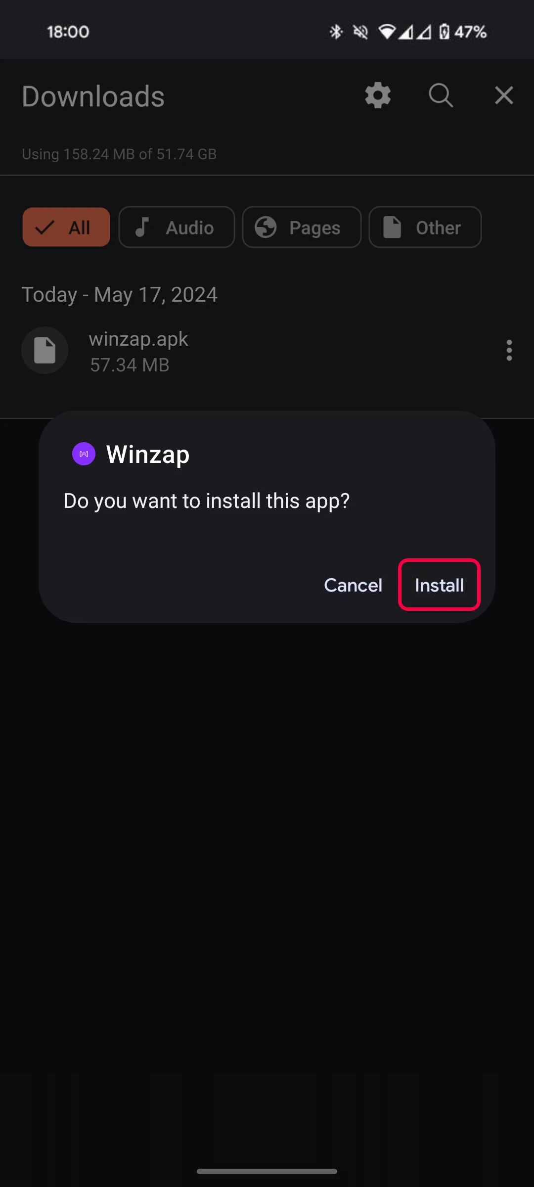 Select “Install”.
