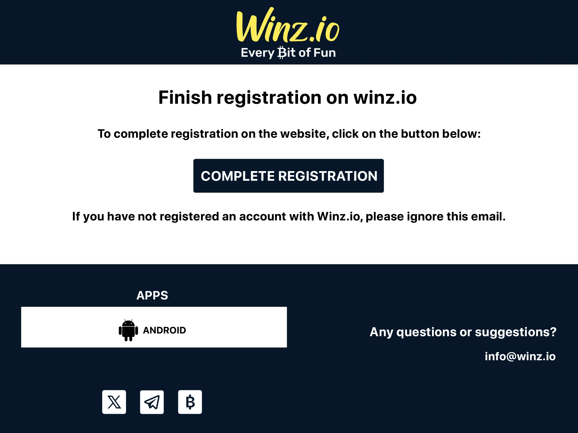 Verify your Winz.io account.